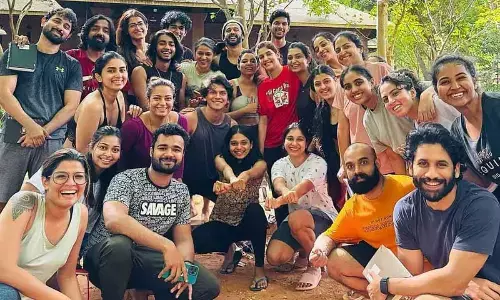 Naga Chaitanya having a quality time at theatre workshop in Pondicherry