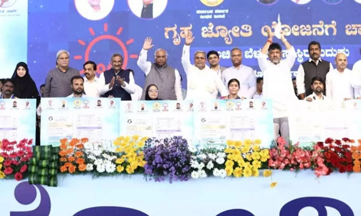 Karnataka govt formally launches ‘Gruha Jyothi free power scheme, CM & Kharge target PM Modi
