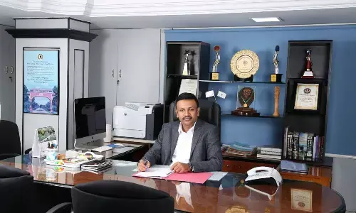 SCCL CMD N Sridhar speaking at a meeting in Hyderabad on Friday