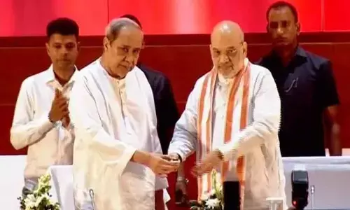 Shah, Naveen launch NH project in Odisha