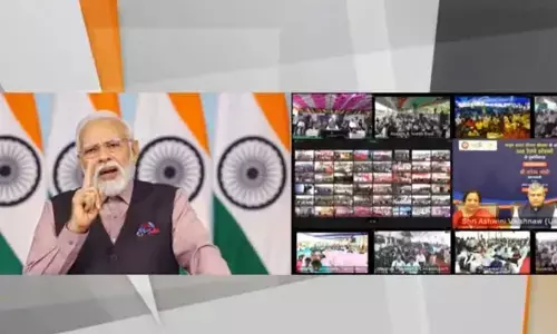 PM lays foundation stone for the development of 50 railway stations across SCR