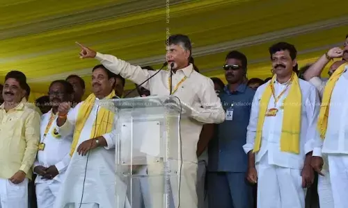 The leaders of Anantapur-Sathya Sai districts with Party president Nara Chandrababu Naidu