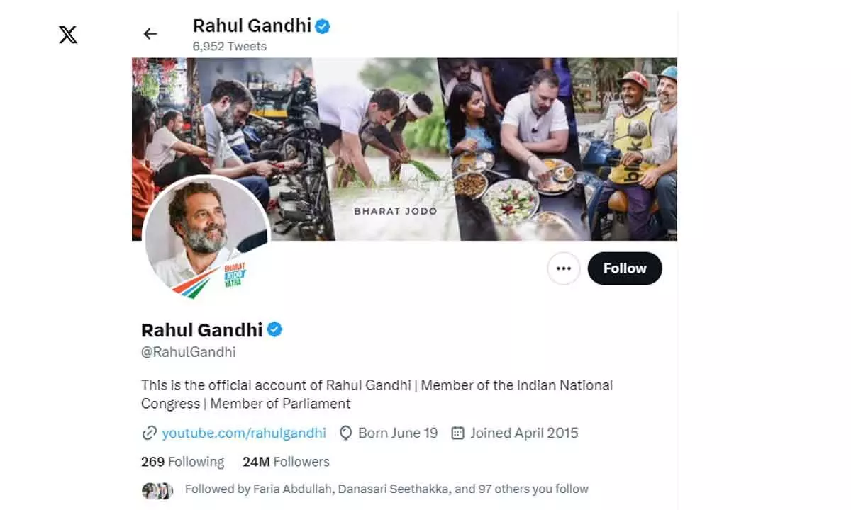 Rahul changes his X bio from DisQualified MP to Member of Parliament