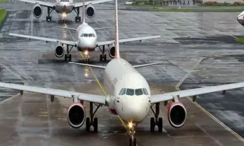 A view of the runway in Visakhapatnam Airport