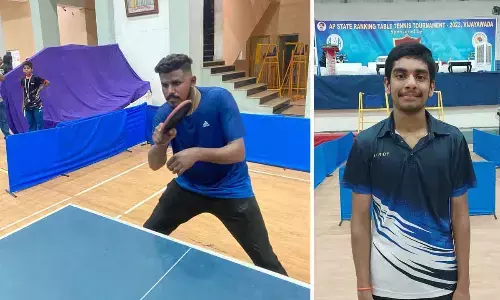 Table Tennis player Pawan Kumar; Prabhat Sai T, runner up TT tournament