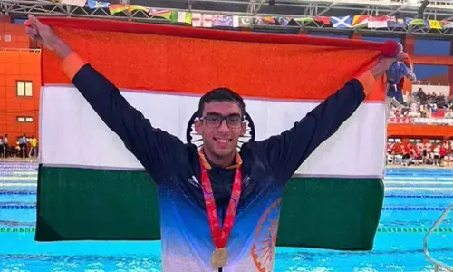 Sports Minister lauds swimmer Shoan Ganguly for his silver at Youth Commonwealth Games