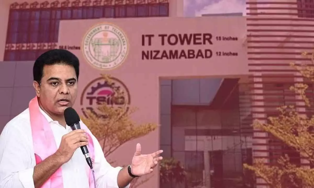 KTR inaugurates IT Tower in Nizamabad, interacts with employees