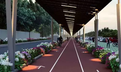 Arvind Kumar inspects Hyderabad Cycling Track