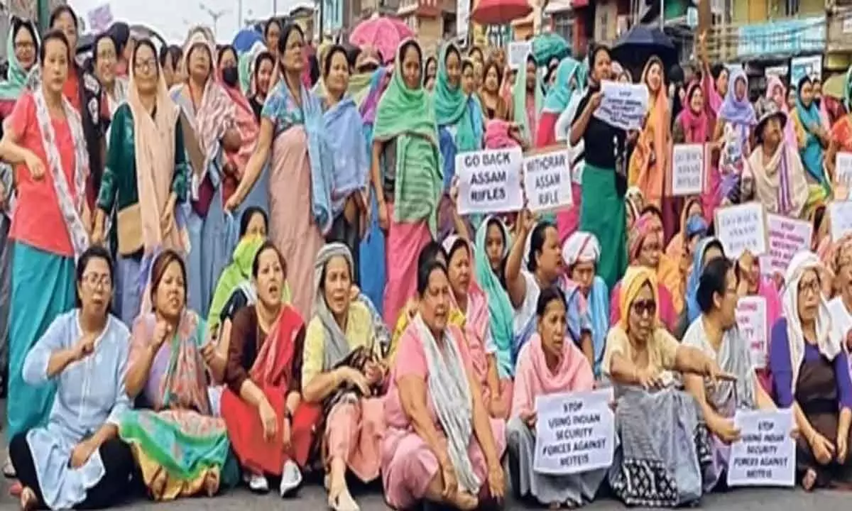 Thousands of women protest in Manipur over gangrape of 37-yr-old