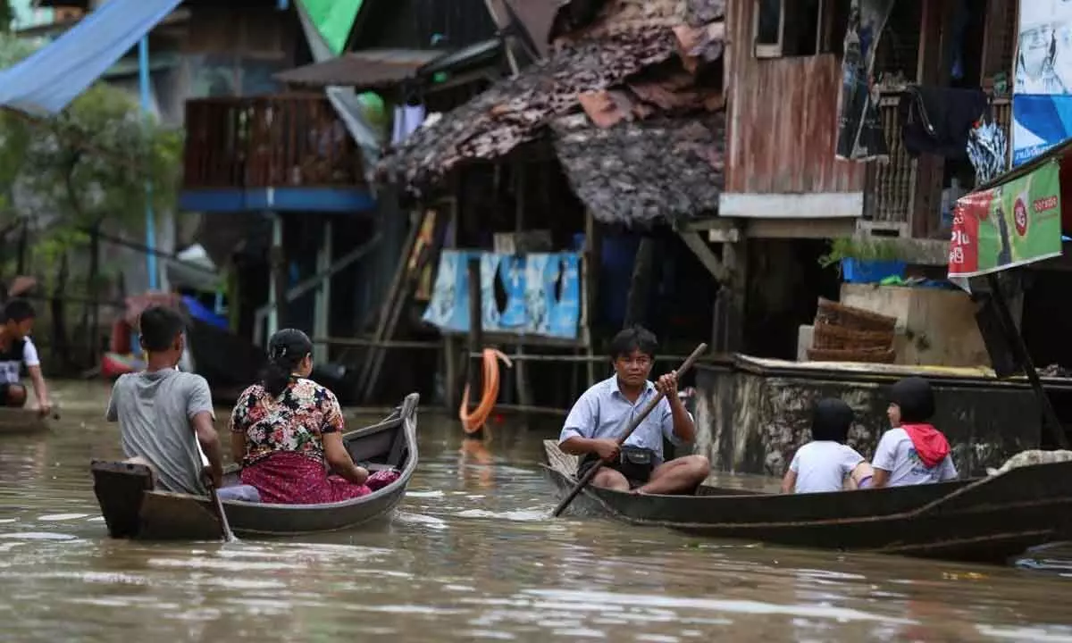 Over 45,000 displaced as floods, landslides hit Myanmar