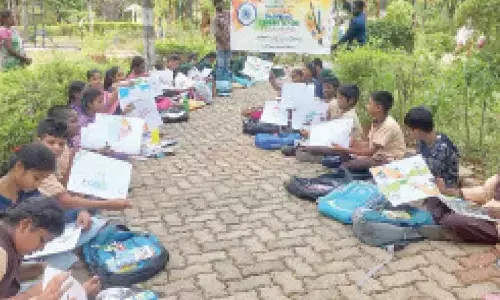 Tirupati: Regional Science Centre holds poster painting competition ahead of I-Day