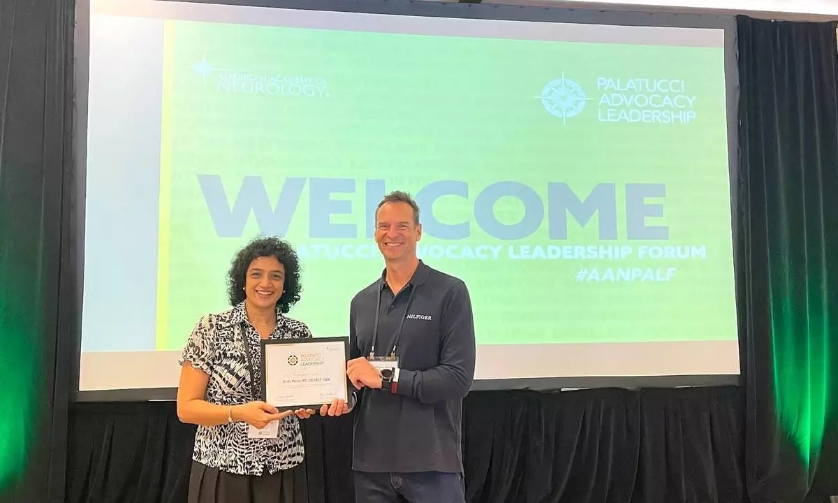 Prof Dr Bindu Menon  receiving Palatucci Advocacy Leadership Forum award in California, USA