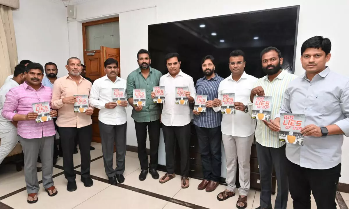 KTR releases CDs and Booklets on ‘100 lies of BJP’