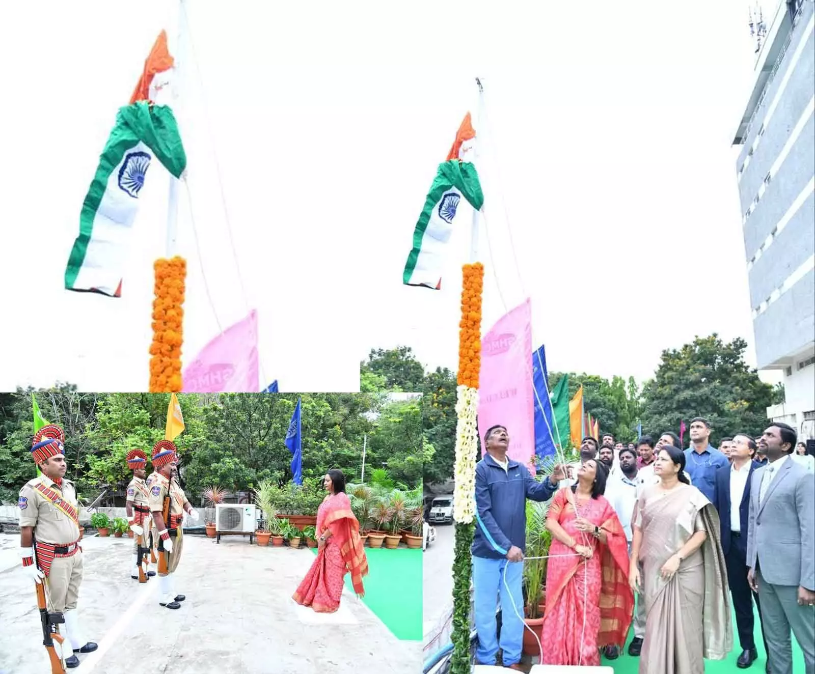Independence Day Celebrations at GHMC: Mayor Gadwal Vijayalakshmi unfurled the National Flag