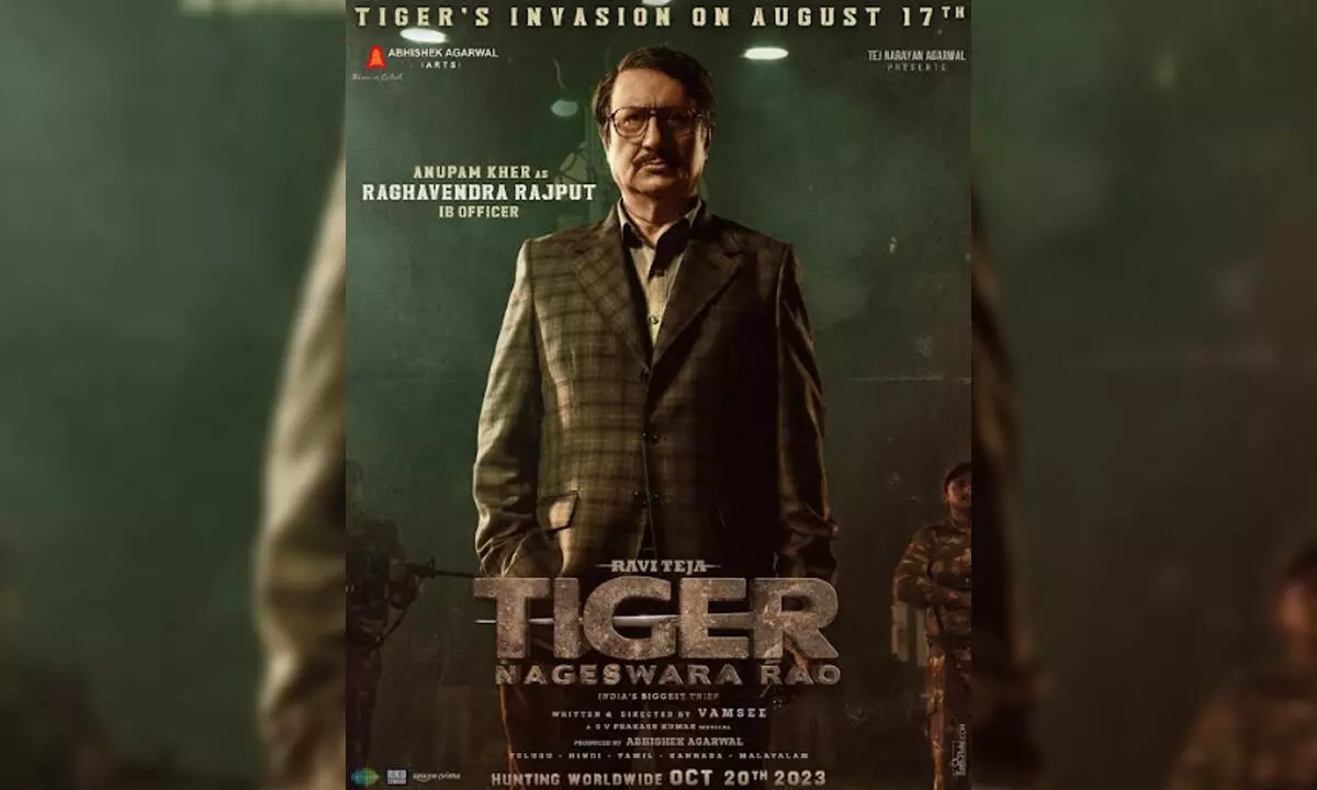Anupam Kher character poster from ‘Tiger Nageswara Rao’ unveiled