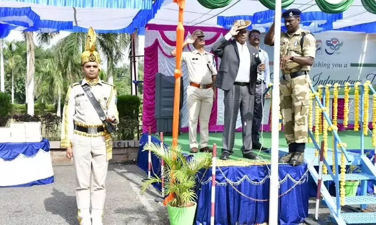 Independence Day celebrated by HPCL in Visakhapatnam on Tuesday