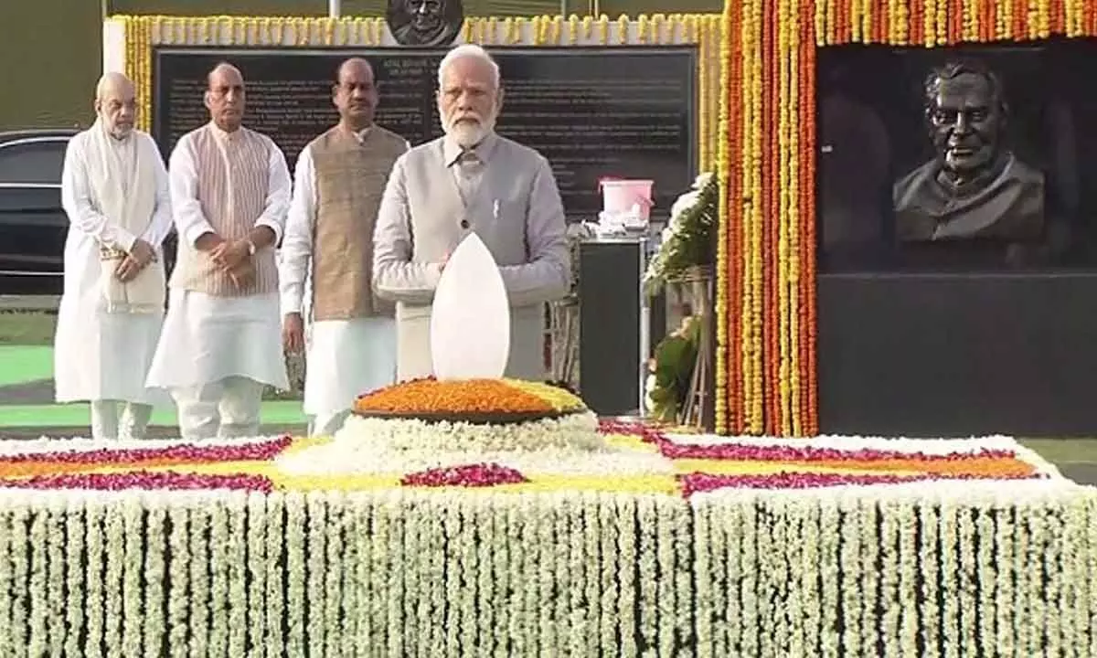 Modi pays homage to former PM Atal Bihari Vajpayee