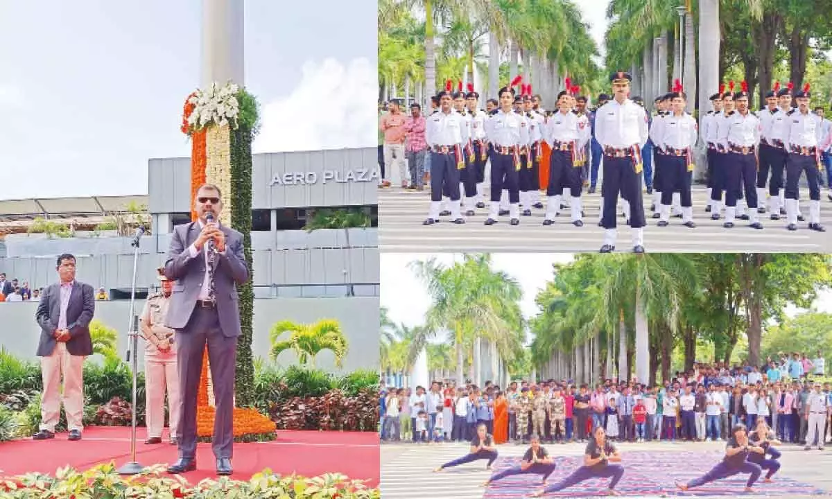 GMR Hyderabad International Airport celebrates 77th I-Day with enthusiasm