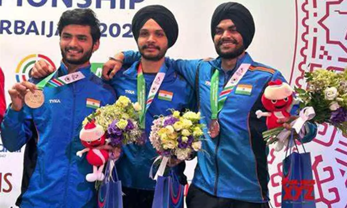 Shooting World Championship: India start with Men’s Air Pistol team bronze in Baku
