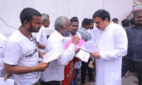 People express their grievances during Jana Vani