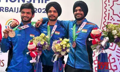 Shooting World Championship: India start with Men’s Air Pistol team bronze in Baku