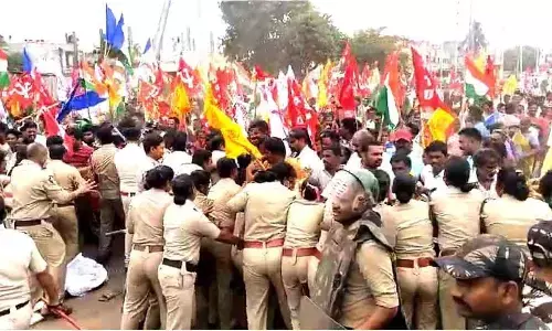 Visakhapatnam: Tension prevails at Gangavaram Port