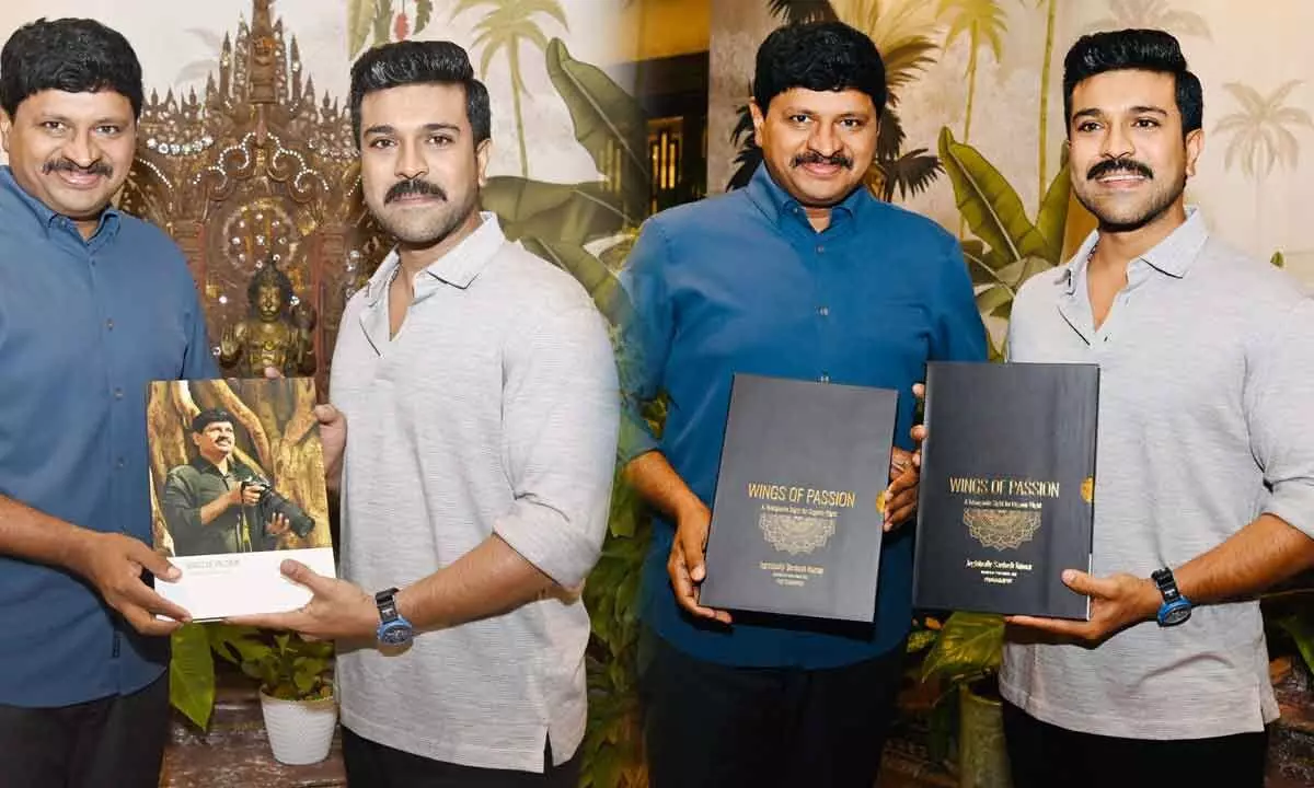 Film Star Ramcharan launches  BRS MPs  book “Wings of Passion”