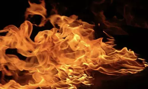 Fire breaks out in a TVS showroom, several bikes gutted in blaze