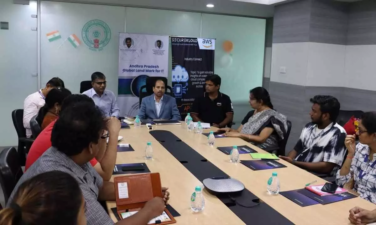 Experts speaking during the industry connect programme in Visakhapatnam