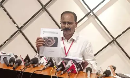 Jana Sena Party PAC member Kona Tatarao addressing the media in Visakhapatnam on Sunday