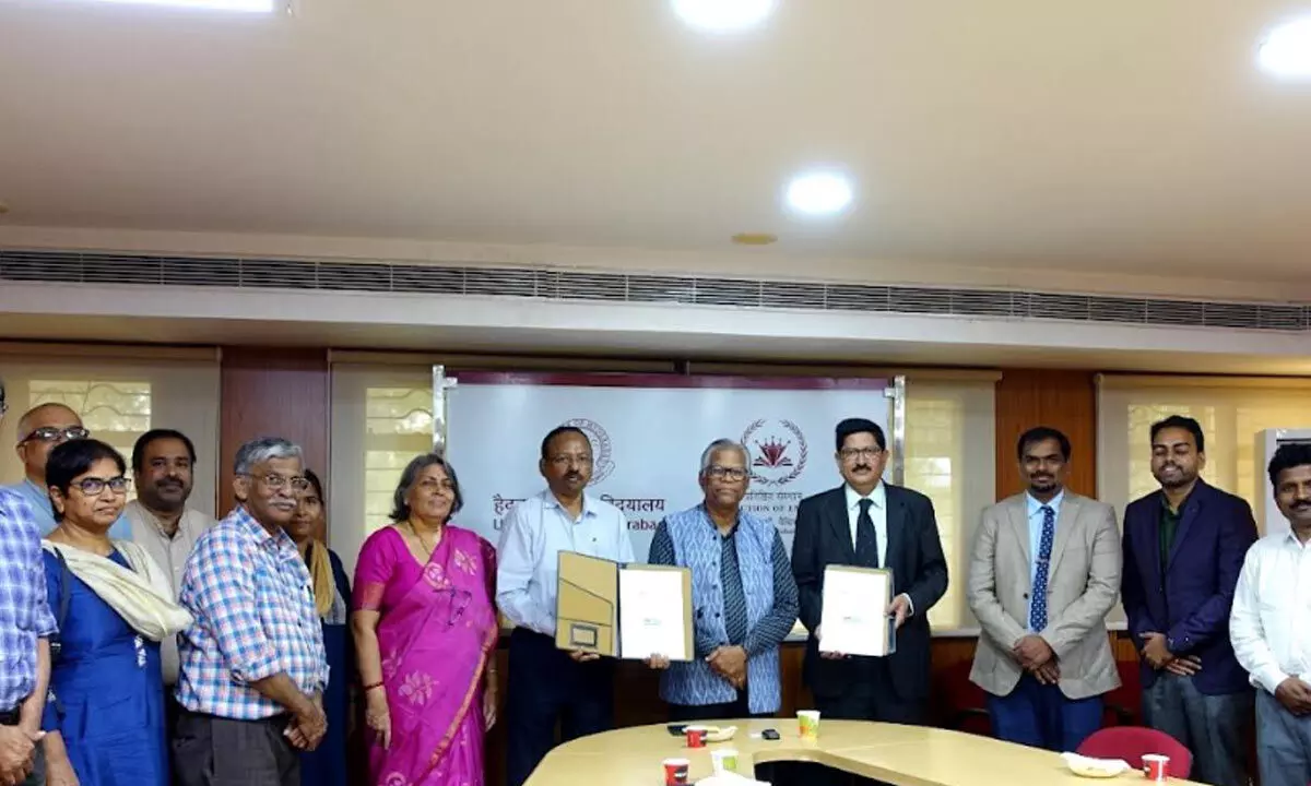University of Hyderabad signs MoU with EMRI Green Health Services