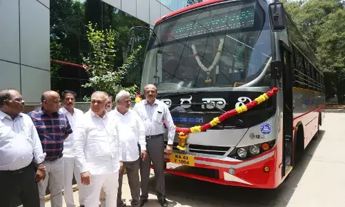 Transport Minister inspects proposed KSRTC Point-to-point vehicle