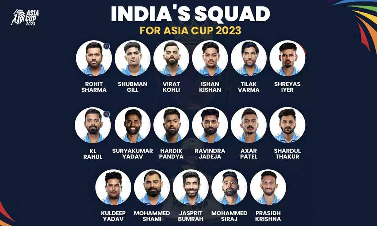 Indias 17-man Asia Cup 2023 squad: Check out the list
