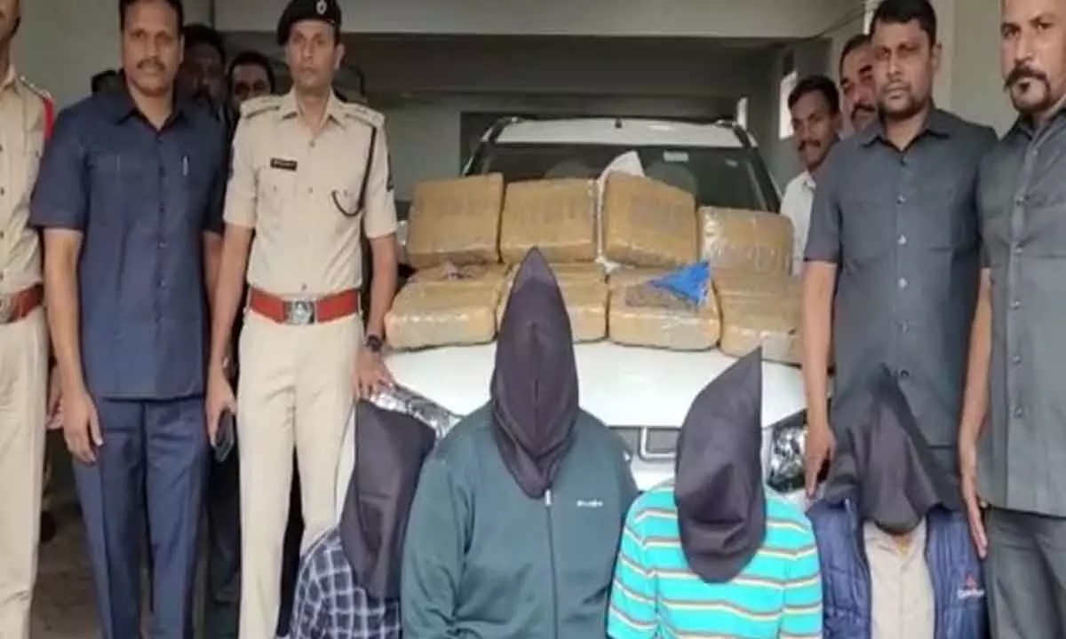 Cops arrests four of family selling ganja in Hyderabad