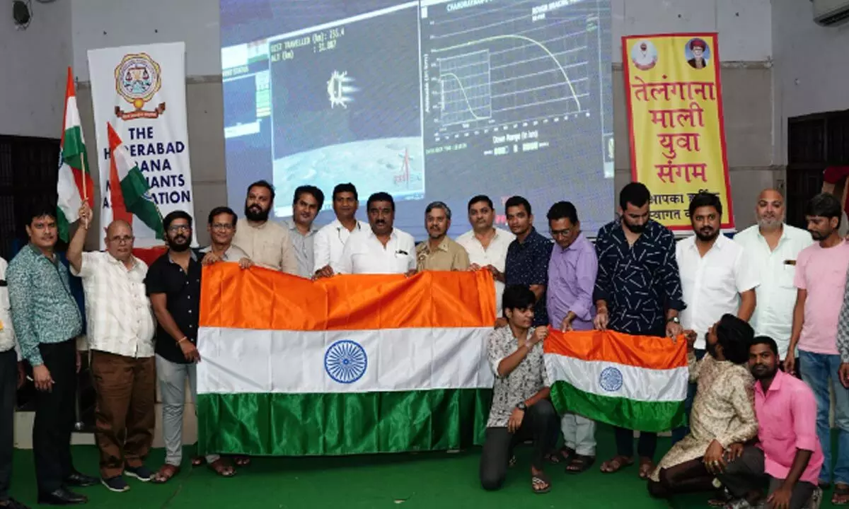 Kirana Merchants celebrate success of Chandrayaan-3 organise special screening of Landing