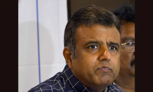 IMA national president  Dr Sharad Kumar Agarwal  speaking to media in  Vijayawada on Tuesday