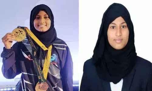 Andhra Pradesh: Powerlifting athlete Sadiya receives warm welcome in Gannavaram