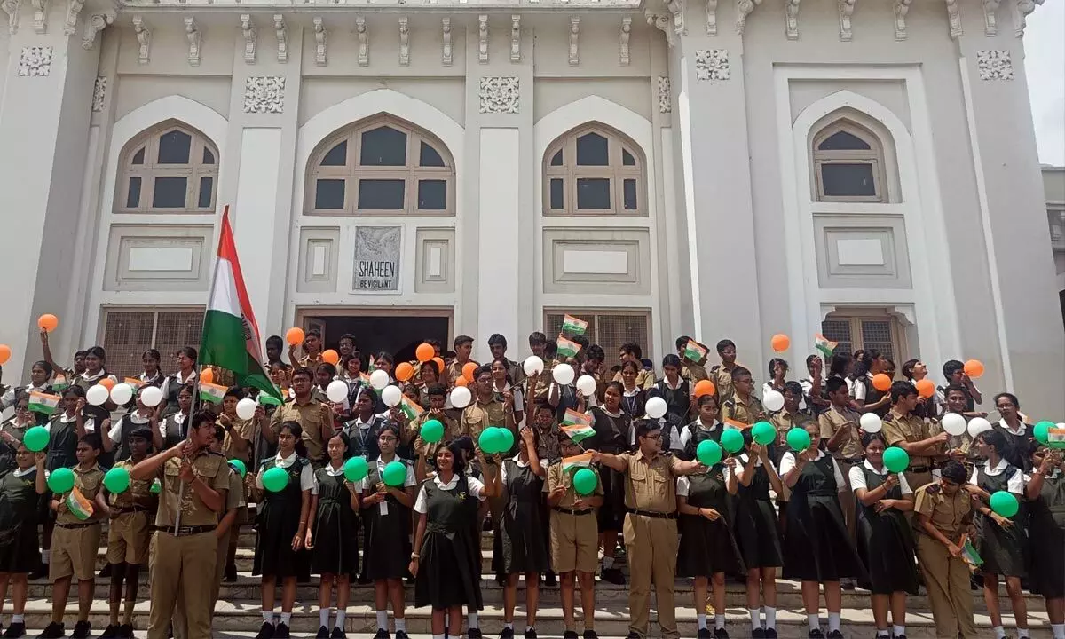 Hyderabad Public School celebrates  landing of Chandrayaan - 3