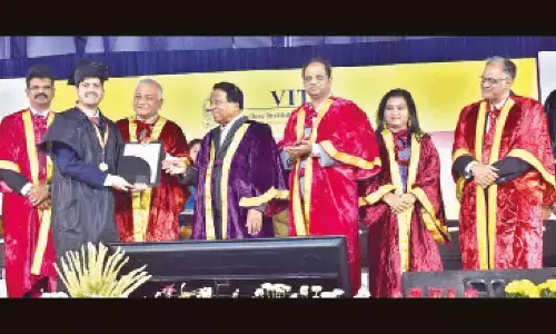 Union Minister of State for Road Transport, Highways and Civil Aviation General Dr V K Singh taking part in the 38th annual convocation of Vellore Institute of Technology (VIT), Vellore