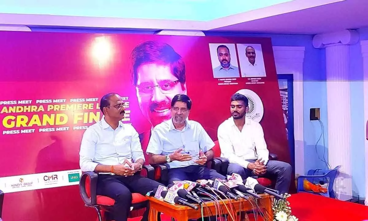 Former captain of the Indian cricket team Krishnamachari Srikkanth speaking to the media in Visakhapatnam on Sunday