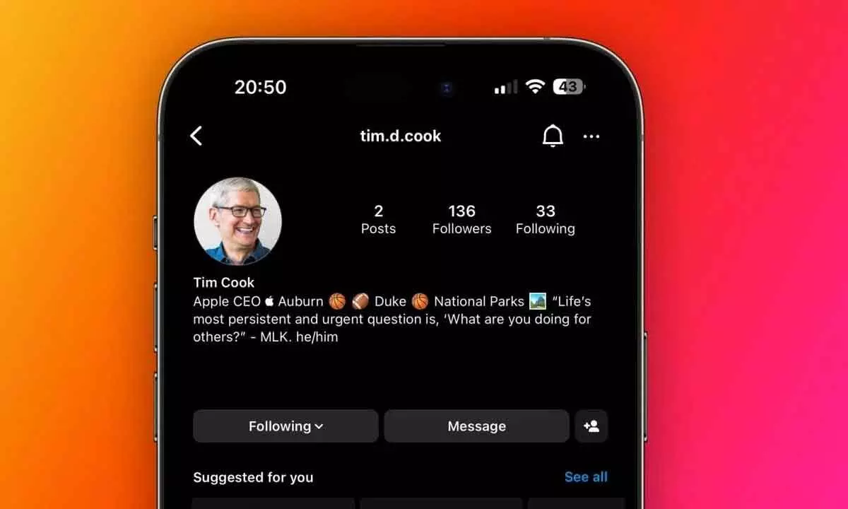 Instagram removes Apple CEO Tim Cooks fake account