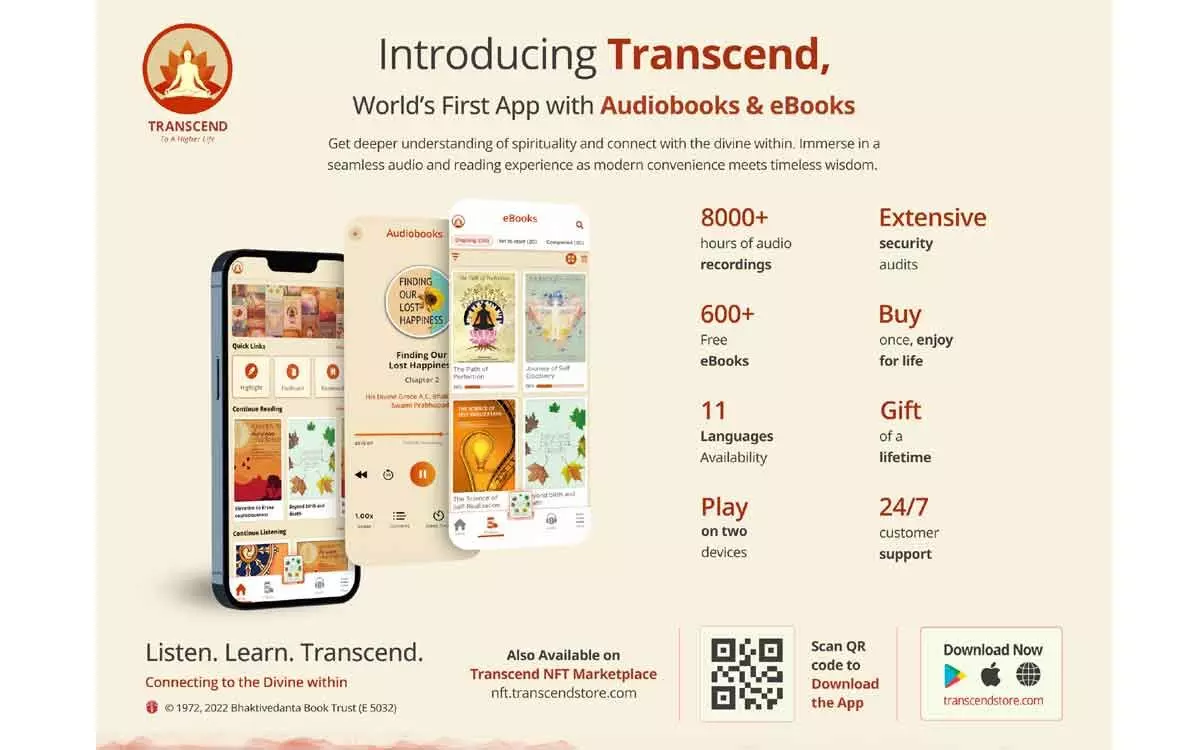 ISKCON revolutionizes spirituality with Transcend worlds first integrated e-library app