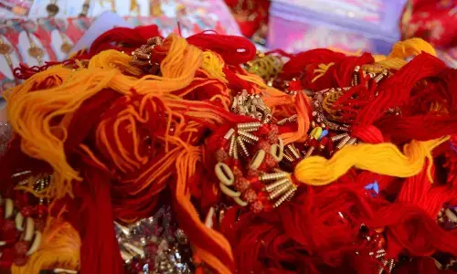 Hyderabad: Ahead of Raksha Bandhan, cow dung rakhi fast catching up among citizens