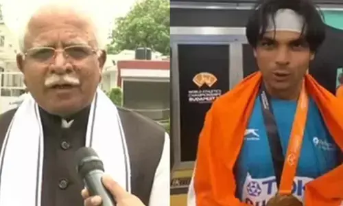 Haryana CM Manohar Lal Khattar congratulates Neeraj Chopra on gold win