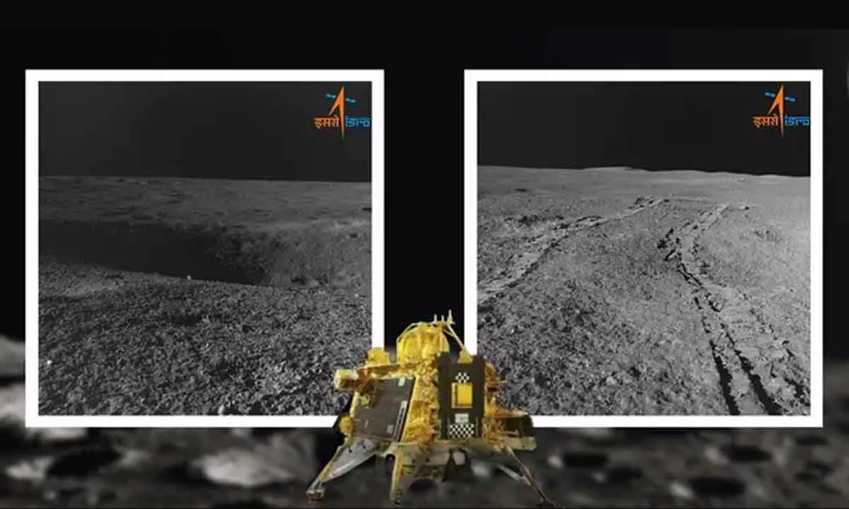 Pragyan faces large crater on Moon walk,takes ‘new path’
