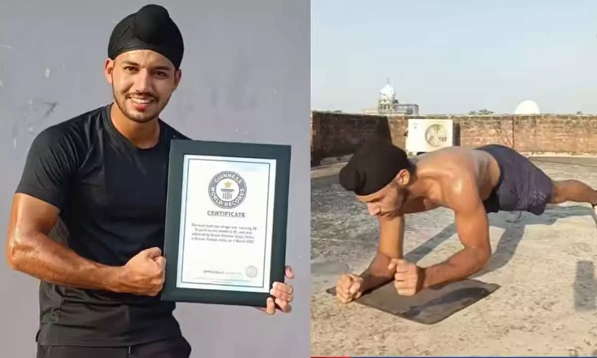 Meet Kuwar Amritbir Singh And His Unconventional Journey To Guinness World Record For push-ups