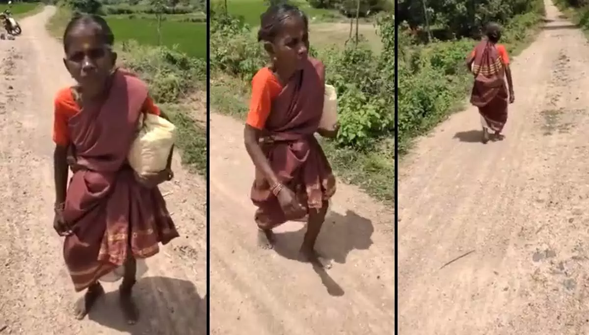 80-old lady walks 8 km on foot to tie rakhi to her younger brother