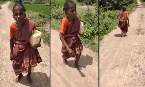 80-old lady walks 8 km on foot to tie rakhi to her younger brother