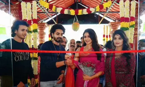 Talented Hero Ashok Galla, Miss India Manasa Varanasi Launched Babai Hotel in Madinaguda