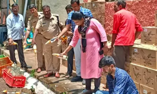 officials destroy Rs33 lakh worth beer found with sediment